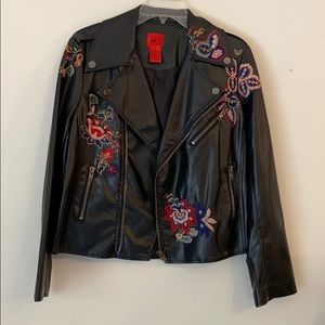 Black leather jacket